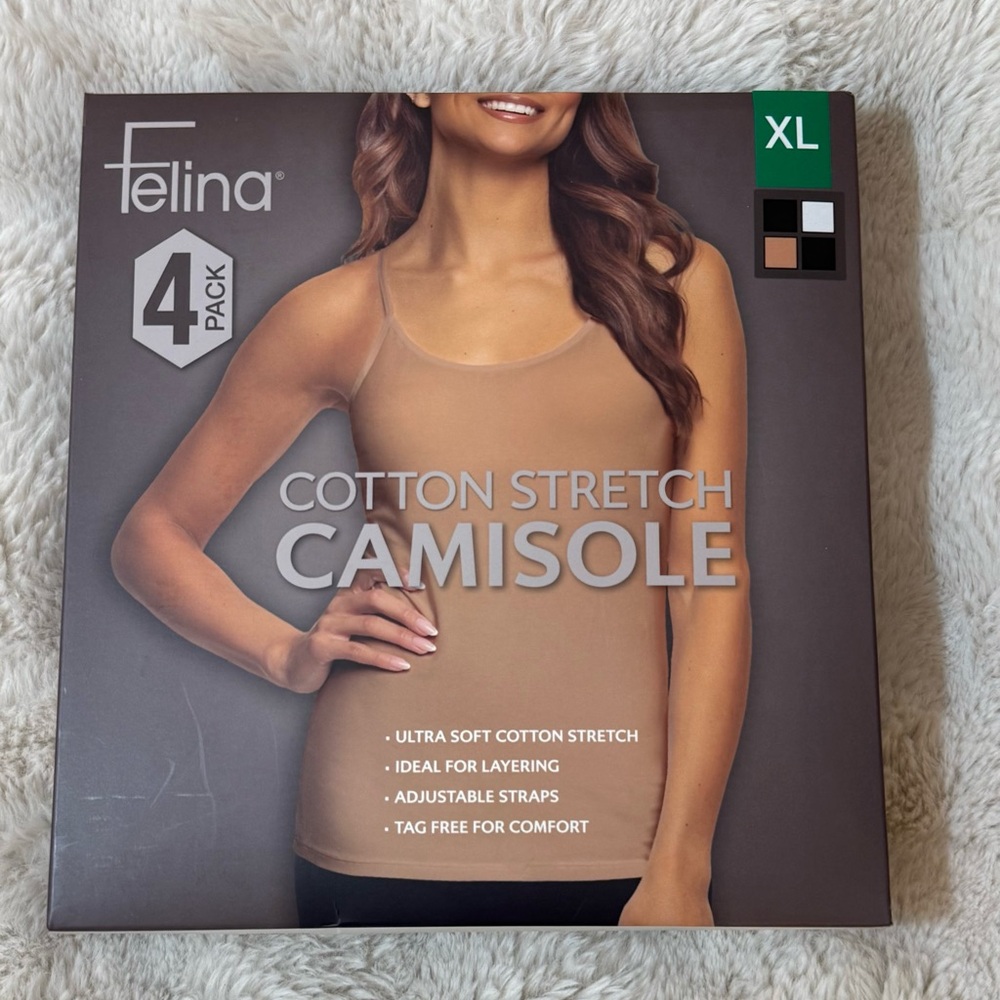 Felina Women's Cotton Stretch Camisole - Tan